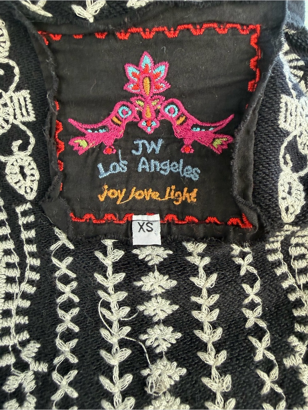 Johnny Was Embroidered Black Women's Coat XS - Picture 9 of 16
